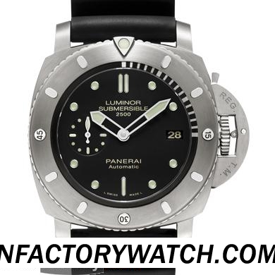 一比一 Panerai 沛纳海 LUMINOR SUBMERSIBLE 1950 2500M 3 DAYS AUTOMATIC TITANIO Pam00364/Pam364 - Noob完美版