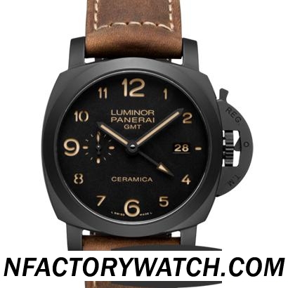 一比一沛纳海Panerai LUMINOR 1950 3 DAYS GMT AUTOMATIC CERAMICA PAM00441/PAM441 - V4 完美版