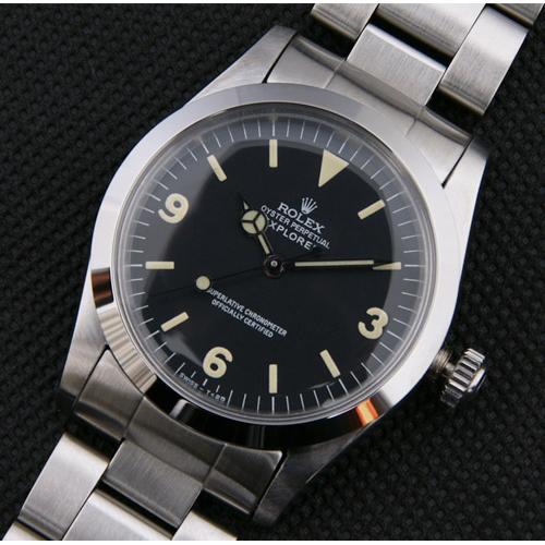 高仿劳力士ROLEX-探险家型系列手表 369数字 黑色表盘 精钢表链 ETA-2836机芯