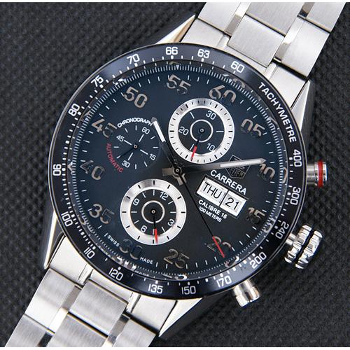 高仿豪雅TAGHeuer 卡来拉系列手表 星期日历 SG 2008 GP F1 限量版 碳纤维表盘 亚洲计时7750机芯 高仿豪雅终级1:1版本