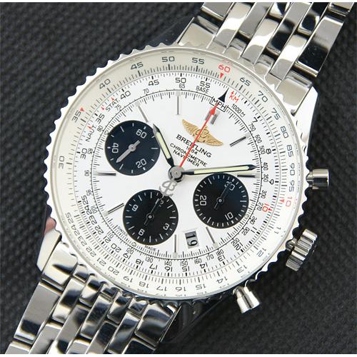 高仿百年灵Breitling-Navitimer系列 316L不锈钢表壳 黑色条丁刻度表盘计时  亚洲7750全自动上链机芯