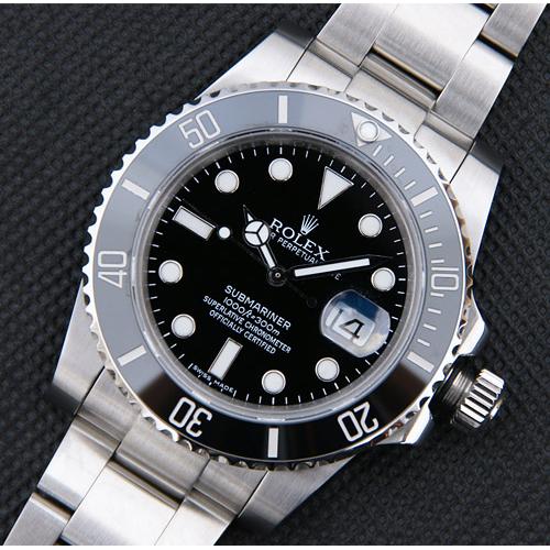 高仿劳力士ROLEX-潜航者型系列手表 Submariner 114060 1:1 noob版 黑色陶瓷边框 黑色表盘 瑞士2836机芯