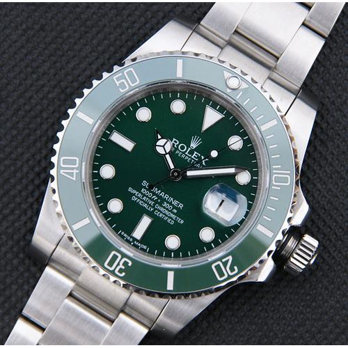 高仿劳力士ROLEX-潜航者型系列手表 Submariner 114060 1:1 noob版 绿色陶瓷边框 绿色表盘 2836-2机芯