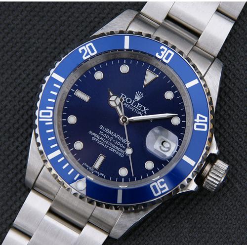 高仿劳力士ROLEX-潜航者型系列手表 SUB 蓝色数字钛边框 蓝色表盘 瑞机ETA-3135机芯 高仿1:1顶级版本